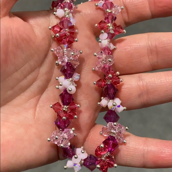 Swarovski set necklace + earrings - Picture 5 of 8